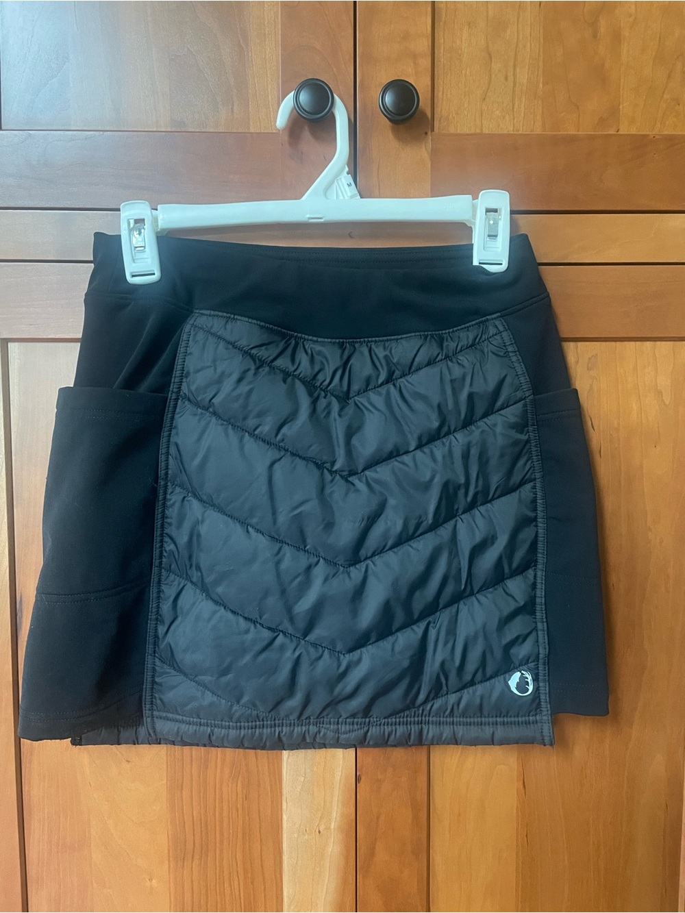 Black Quilted Active Skirt